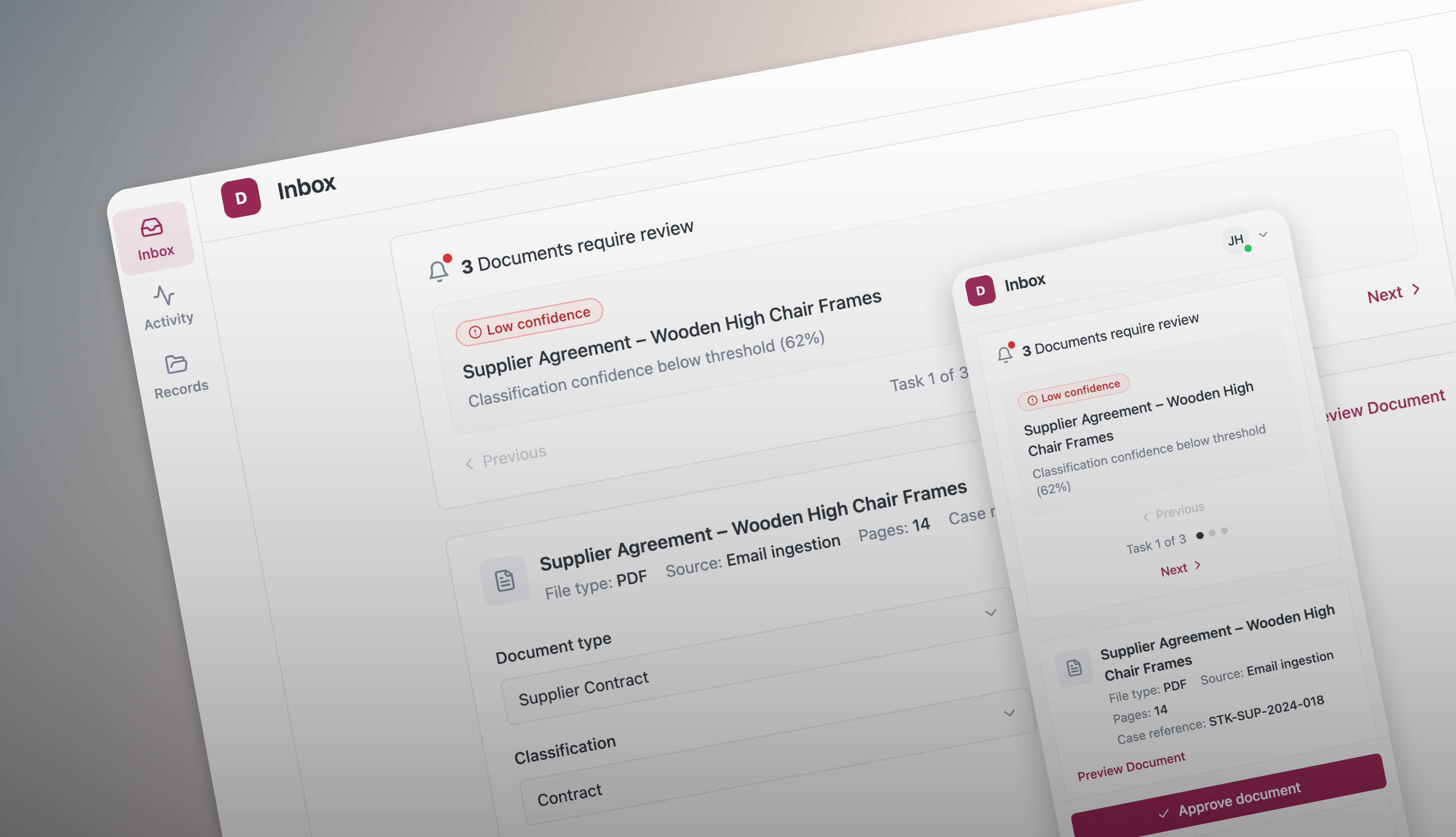Documaster SaaS UI